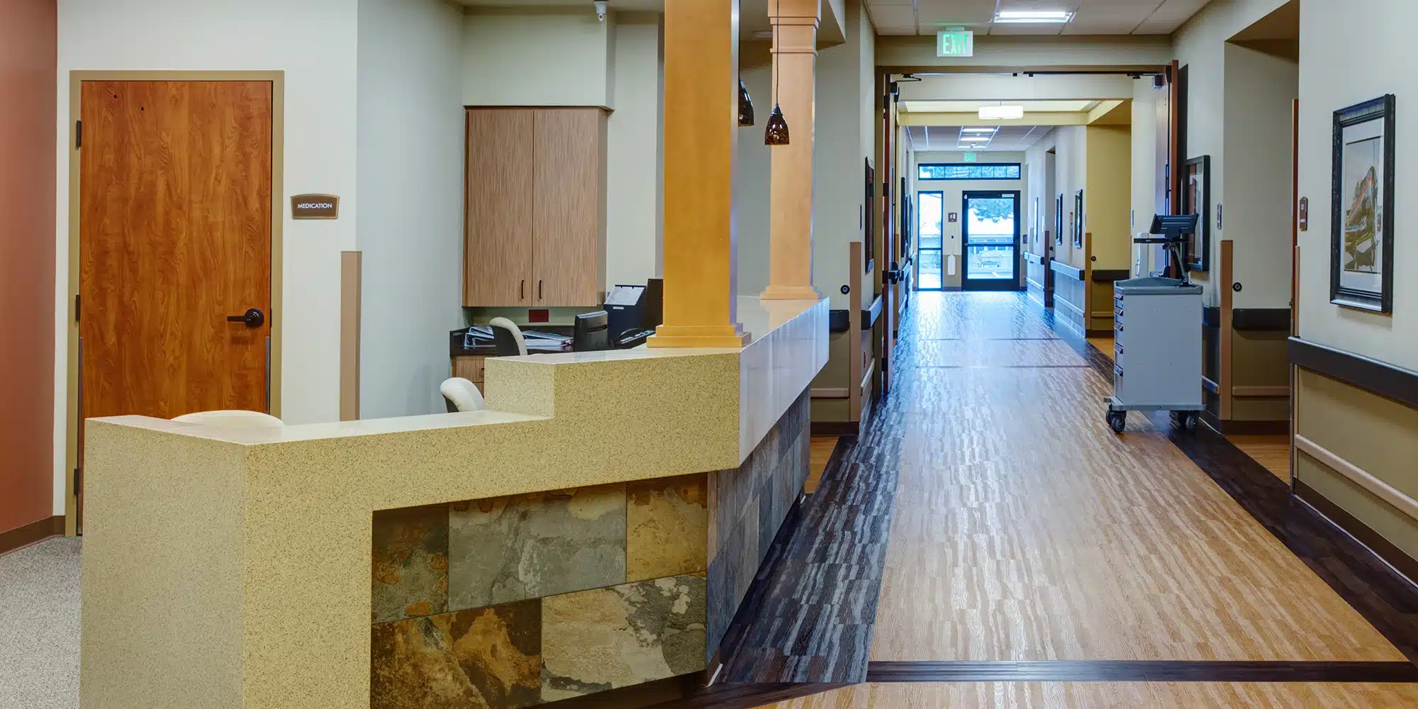 A hallway at Pine Ridge