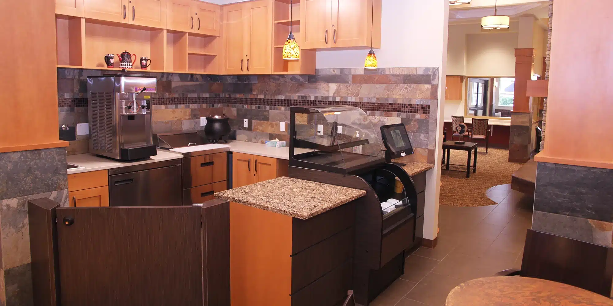 A kitchenette at Pine Ridge