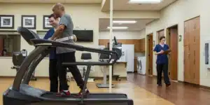 Residents exercising at Pine Ridge