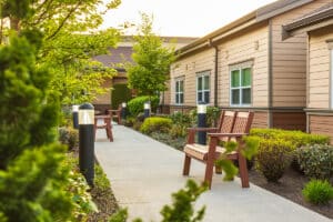 An outdoor area at Pine Ridge