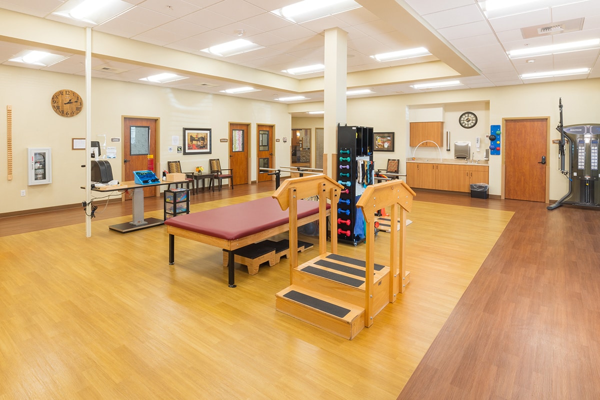 The rehab gym at Pine Ridge
