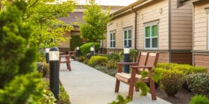 An outdoor area at Pine Ridge